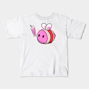 Strawberry Milkshake Bee Kids T-Shirt